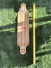 Cobra Longboards Drop Through Bamboo Longboard Deck Wood Finish Red Logo