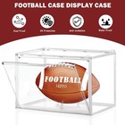 Football Display Case   Acrylic Clear Football Case Full Size With Magnetic Door