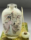 Vintage Chinese 19th Century Reverse Hand Painted Rare Art Geisha Snuff Bottle