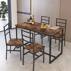5 Piece Dining Table Set Table With 4 Chairs Home Kitchen Breakfast Furniture