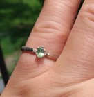 Rare Antique 19thc   ct Demantoid Green Garnet Ring  Ancient Celt Safe Travel Gem