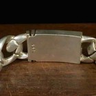Chinese Asian Old Tibet Silver Hand Cast Dragon Statue Bracelet Jewel Gift Nice