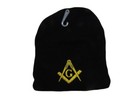 8  Mason Masonic Lodge Letters Black Embroidered Beanie Skull Cap Hat  ram 
