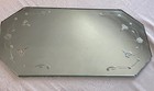Vintage Vanity dresser Etched Glass Mirror Tray For Jewelry makeup perfume 