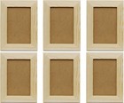 Pack Of 6 - Unfinished Solid Pine Wood Picture Frames For Arts   Crafts  Diy Pai