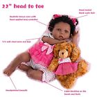 Baby Doll American Lifelike Newborn Girl Doll Milidool 22 Inch Reborn Set