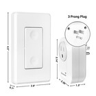 Dewenwils Wireless Remote Wall Switch And Outlet  No Wiring Plug In On Off Power