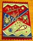 Vintage Tobacco Felt Native American Indian 5 1 2  8 3 4  Hammock Rug Patch