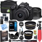 Canon Eos R50 Mirrorless Camera Black   18-45mm Is Stm Lens Kit Premier Bundle