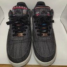 Nike Air Force 1 07 Lv8 Black Denim Woven Multi Color 823511-001 Mens 12