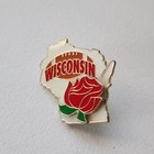 Rose Bowl Lapel Hat Jacket Pin Wisconsin Ncaa Football 2 Piece Vintage
