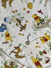 Vintage Winnie The Pooh Fitted Crib Sheet  soft Thin Fleece Outside Play Print O1