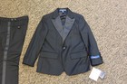  725 New Polo Ralph Lauren Boys 2-piece Wool Tuxedo - Size 6 - Black - Unhemmed