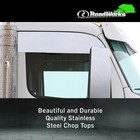 Pair 6  Stainless Steel Chop Tops Window Frame Mount For Peterbilt 567 579 Truck