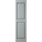 Ekena Millwork 14 75 w X 63 h Vinyl Raised Panel Shutters  Platinum  Pair
