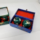 Vintage Decorative Baoding Bells Set With Box Set Of 3 Different Theme With Box