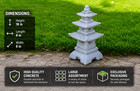 Japanese Pagoda Garden Statue 18  Concrete Outdoor Zen Yard Decor Stone Lantern