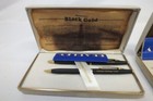 Vtg Bradley Silver Cloud Black Gold Corporate Blue Astramatic Pen Pencil Set Lot
