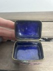 Vintage Chinese Cloisonn   Enamel Trinket Or Pill Box Brass