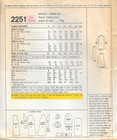Vintage Uncut Mccall s Sewing Pattern 2251 Misses Dress In Two Versions Size  10