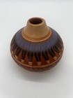 Inez Navajo Signed Native American Pottery Bud Vase Multicolor