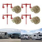 4 Pcs 3 8 -1 2  Chain And Binder Kit Ratchet Load Binder 10ft Chains Hauling