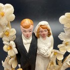 Vintage Mid Century Wedding Cake Topper Bride Groom Floral Arch 4 