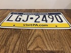 Pennsylvania Visitpa com State License Plate  random Plate  Lgj 2490 
