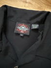 Vtg Dragonfly Roadhouse Men L Shirt Button Up Snake Skull Flames Black