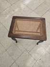 Vintage Wood  Wooden Cane Stool Table Piano Bench  Seat Chair Antique Vanity