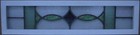 Simple Transom Large Old English Leaded Stained Glass Window 38  X 9 5 