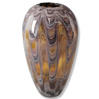 Vintage Souffle A La Bouche Vase Draped Marbled Color Layers Hand Blown 11 5 