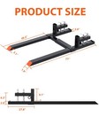 77  Clamp Pallet Forks 6000lbs Tractor Loader Bucket Skid Steer Fork With Bar
