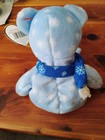 Ty Beanie Babies 1999 Holiday Teddy Bear Plush Toy - Blue With All Tags