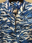 Tail Women   s Golf Shirt Top Short Sleeve Royal Blue White Print Spf 50  Size Xl
