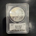 Pcgs Ms70 2017 Silver American Eagle Donald Trump America First Inaugural Jan 20