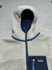Patagonia Ready Freddy Hoody Kids Small Beige Blue Reversible Full Zip  