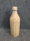 1800s Antique 12 Sided Stoneware Beer Bottle  Vintage
