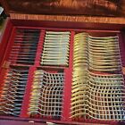 Antique Italian 800 Continental Silver Faccioli Milano 132 Pc Flatware Set Italy