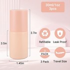 6 Pcs Empty Glass Pump Bottle 1oz Travel Size Portable Small Lotion Dispenser