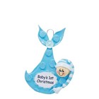 Personalized Baby s First Christmas Bundle Of Joy Baby Boy Ornament