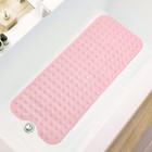 Non-slip Bath Tub   Shower Mat 39x16  Extra Long  Machine Washable  Drain Holes 