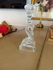 Clear Glass Dolphin Candlestick candleholder