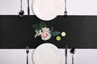 10 Pcs Satin Table Runner Black 12x108 Inch Wedding Party Banquet Decor