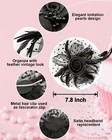 Kentucky Derby Hats Headband Hair Clip For Wedding Cocktail Organza Veil Pull-on