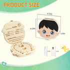 Baby Tooth Keepsake Box   First Haircut Holder  Wooden Lost Teeth Storage Collec