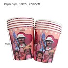 Pink Robloxed Theme Birthday Party Decorations Tableware Set Balloons Cups Plate
