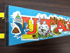 Vintage Pretty State Of Utah Pennant Banner Flag 14  Colorful