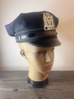 Vintage New York N y  Police 8-point  Nypd Uniform Visor Hat Obsolete