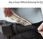 Travel Security Belt Hidden Money Pouch Wallet Pocket Waist Belt Safe Non-metal
